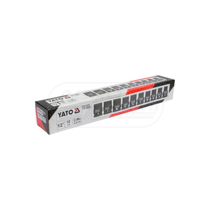 Nasadki udarowe YATO 1/2" 10 elementów YT1025