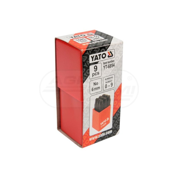 Znaczniki numeratory cyfrowe YATO 6 mm 9 elementowy YT6854