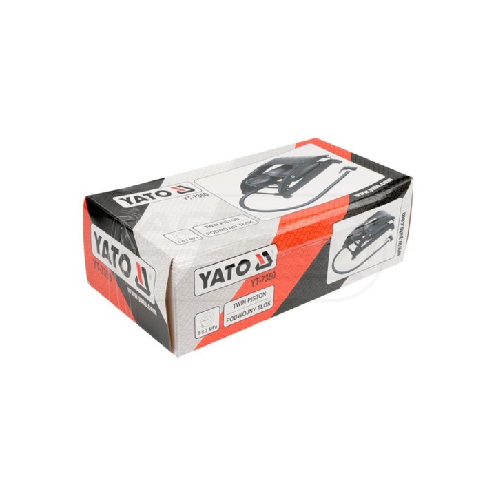 Pompka nożna dwutłokowa z manometrem YATO YT7350