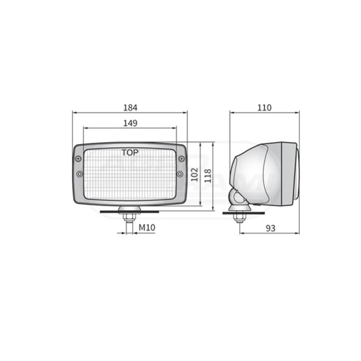 Lampa robocza H-3 /bez żarówki/ LPR8.25877 WESEM