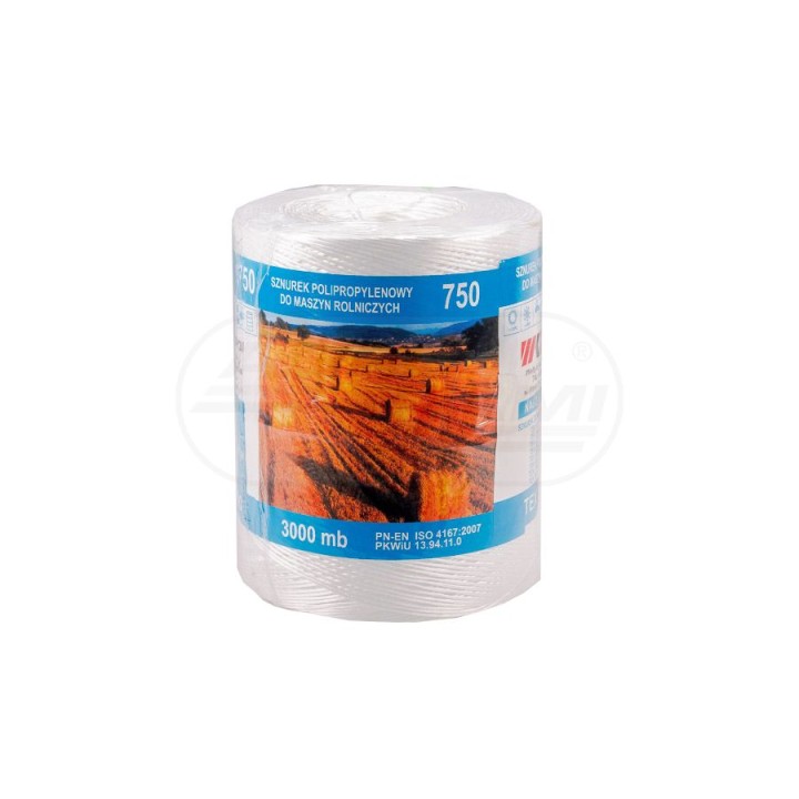 Sznurek rolniczy polipropylenowy TEX1300-750 3000mb 4kg biały TEGAFOL TEX1300-750/4KG TEGAFOL