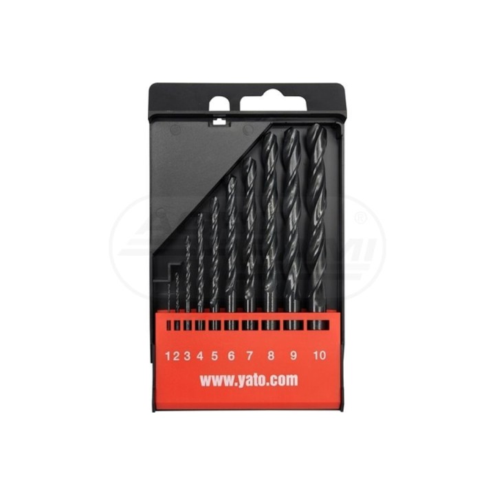 Wiertła do metalu HSS YATO 1-10 mm 10 sztuk YT4461