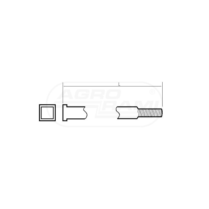 Oś brony 30x30 L - 1500mm 1236020080 1,5