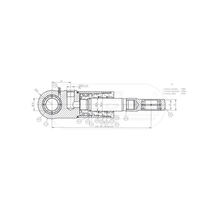 Siłownik chwytaka uniwersalny CJ2-63/36-200 Skrawmet