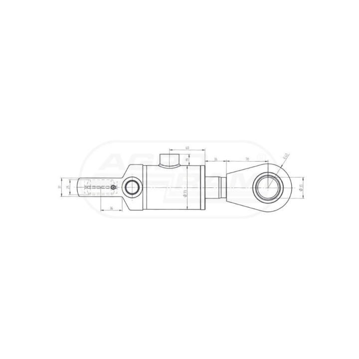 Siłownik chwytaka uniwersalny CJ2-63/36-200 Skrawmet
