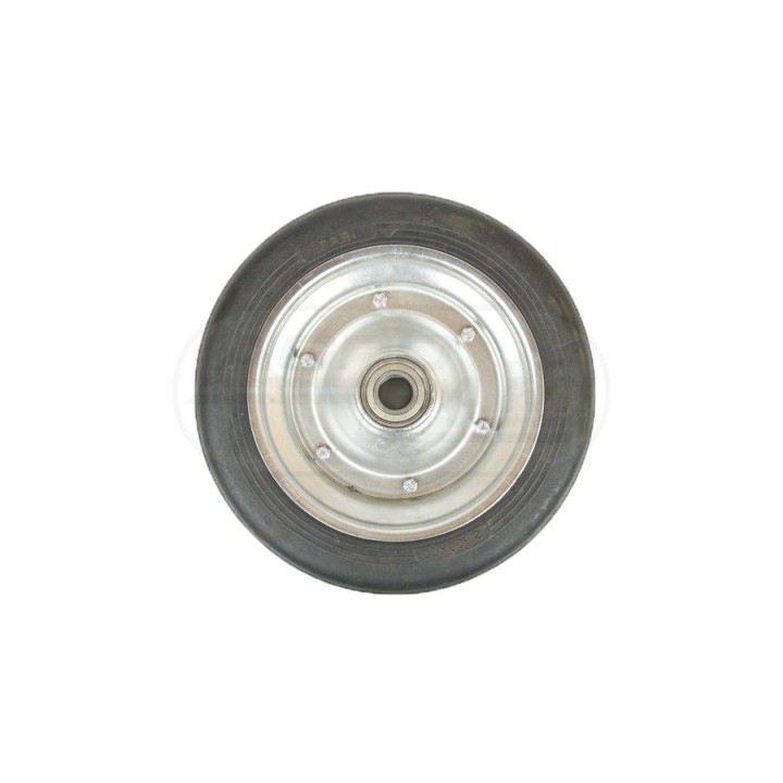 Koło metalowe gumowane z łożyskiem kulkowym fi 25 300x70 KMG KMG-300/2 100Ł/25 PRODUKT POLSKI