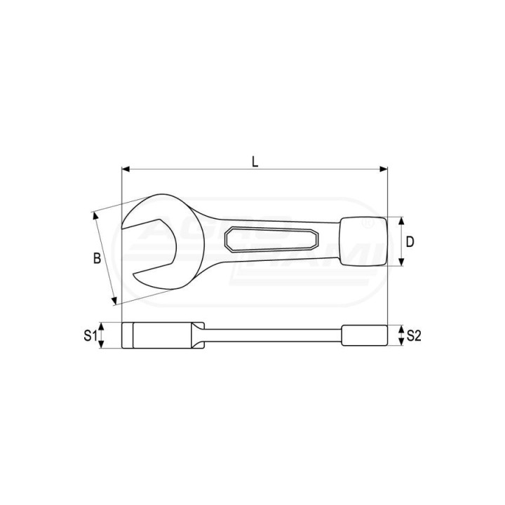 Klucz do pobijania płaski YATO 41 mm YT1619