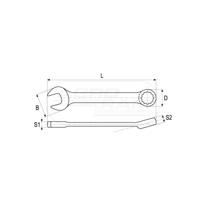 Klucz płasko-oczkowy krótki YATO 11 mm YT4904