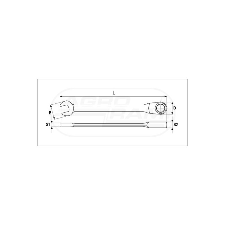Klucz płasko-oczkowy z grzechotką NON-SLIP YATO 18 mm YT0263