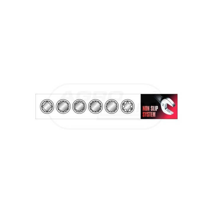 Klucz płasko-oczkowy z grzechotką NON-SLIP YATO 16 mm YT0261