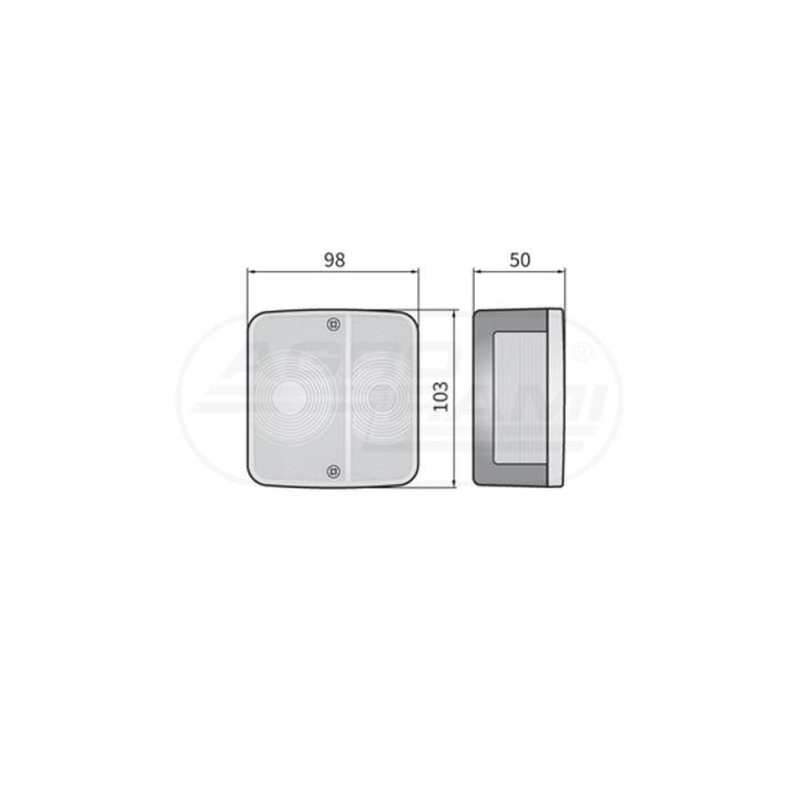 Lampa tylna zespolona z przewodem LT.09540 LT4.52101 WESEM
