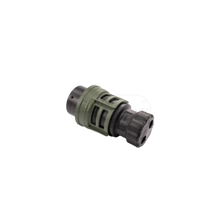 Wtyczka 2P/24V aluminiowa z pierścieniem 251097 Erich Jaeger