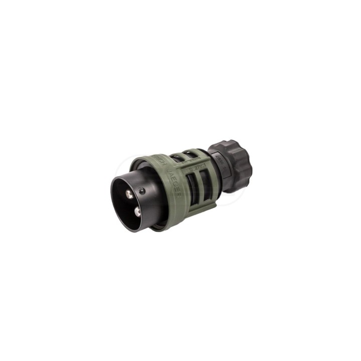 Wtyczka 2P/24V aluminiowa z pierścieniem 251097 Erich Jaeger