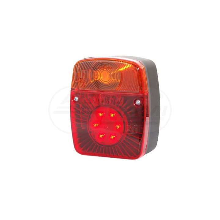 Lampa zespolona tylna, 12V-24V + przewody 200cm YLY-S 4x0,75mm2, diody 478, W18UDŻ WAŚ
