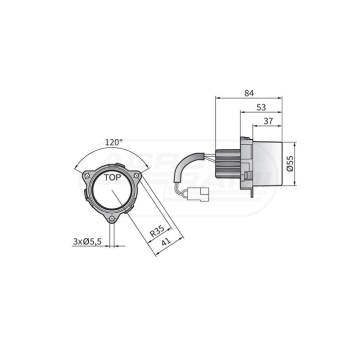 Lampa przeciwmgielna pozycyjna R5 12V LA3.23931 WESEM