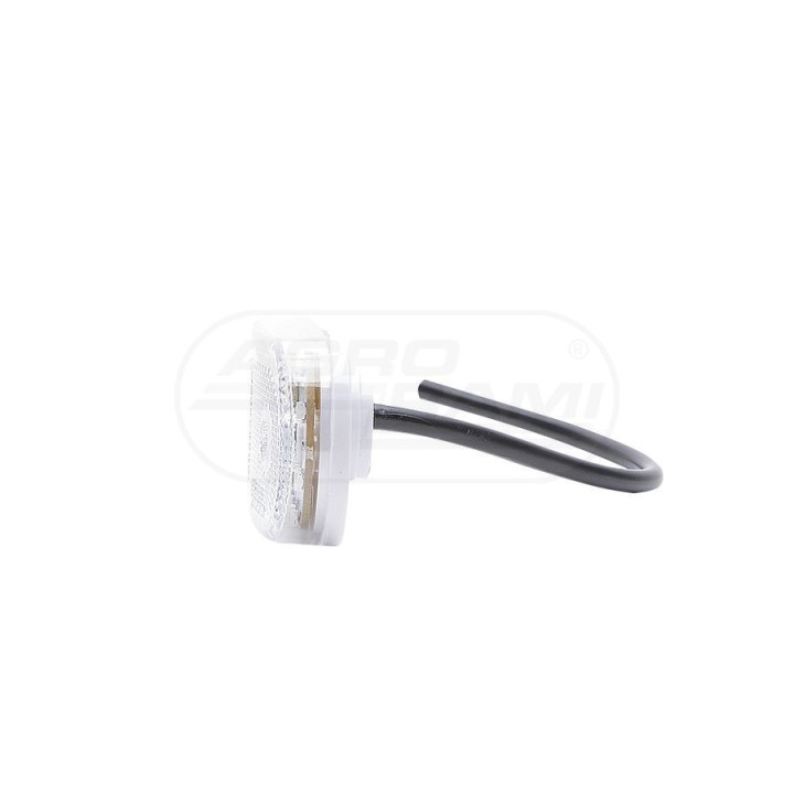 Lampa zespolona obrysowa przednia, 12V-24V + przewody 22cm YLY-S 2x0,75mm2, diody 536, W47WW WAŚ