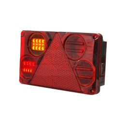 Lampa zespolona tylna lewa, 12V-24V + przewody 195cm YLY-S 4x0,75mm2, diody 394, W70DL WAŚ