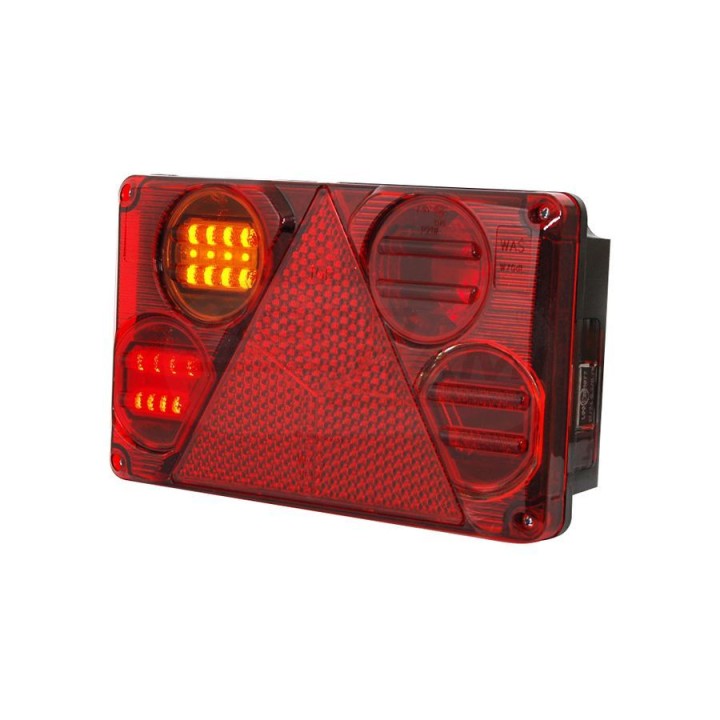 Lampa zespolona tylna lewa, 12V-24V + przewody 195cm YLY-S 4x0,75mm2, diody 394, W70DL WAŚ