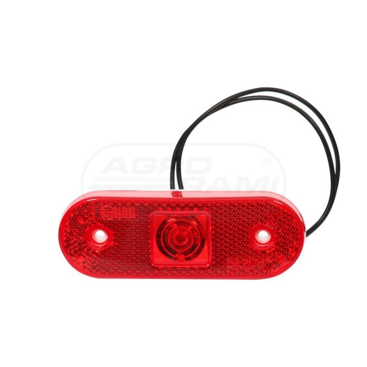 Lampa zespolona obrysowa tylna, 12V-24V + przewody 22cm LgY-S 0,75mm2, diody 230, W47 WAŚ
