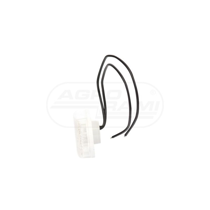 Lampa zespolona obrysowa przednia, 12V-24V + przewody 22cm LgY-S 0,75mm2, diody 231, W47 WAŚ