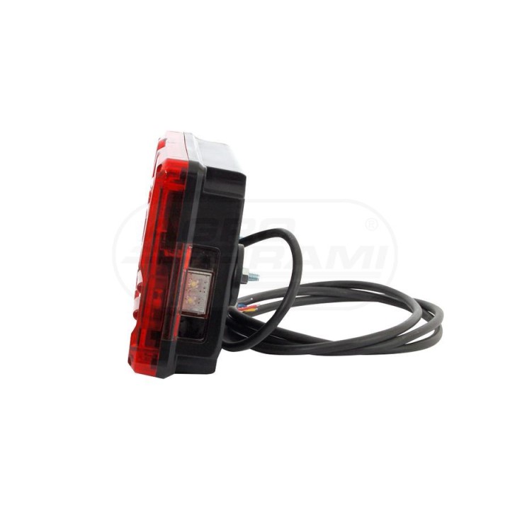 Lampa zespolona tylna lewa, 12V-24V + przewody 195cm YLY-S 5x0,75mm2, diody 393, W70DL WAŚ