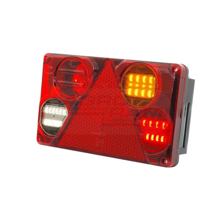 Lampa zespolona tylna prawa, 12V-24V + przewody 195cm YLY-S 5x0,75mm2, diody 395, W70DP WAŚ