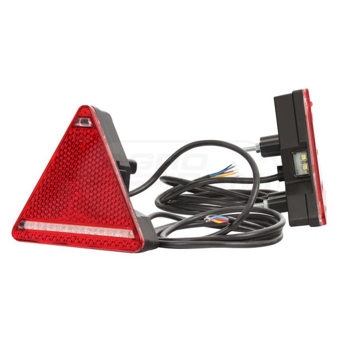 Lampa zespolona tylna prawa, 12V-24V + przewody 185cm YLY-S 5x0,75mm2, diody 325, W68P WAŚ