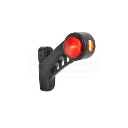 Lampa zespolona obrysowa przednio-tylna i pozycyjna boczna prawa, 12V-24V + przewody 27cm LgY-S 0,75mm2, diody 577BCP, W77.2RF W