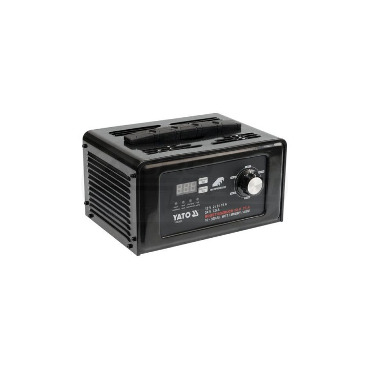 Prostownik elektroniczny z funkcją wspomagania rozruchu YATO 45650V 30 A YT83051