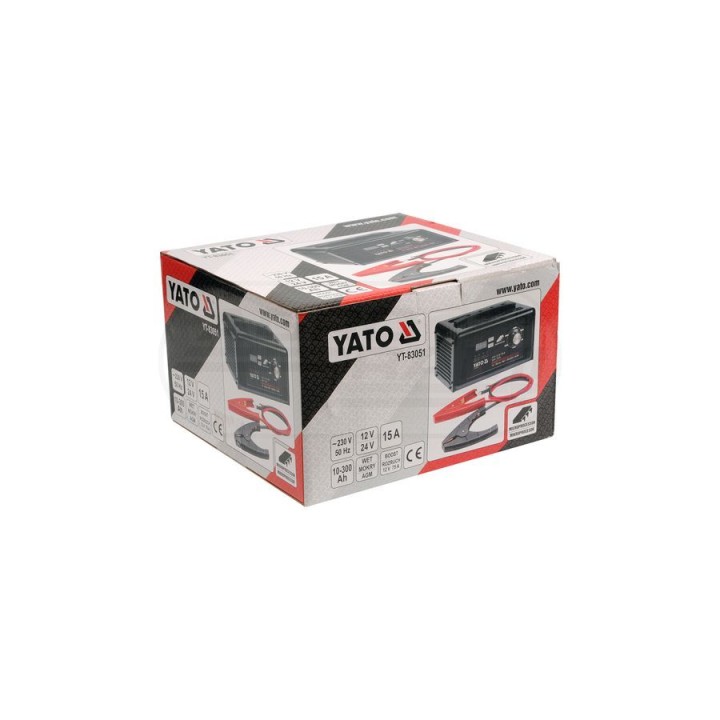 Prostownik elektroniczny z funkcją wspomagania rozruchu YATO 45650V 30 A YT83051