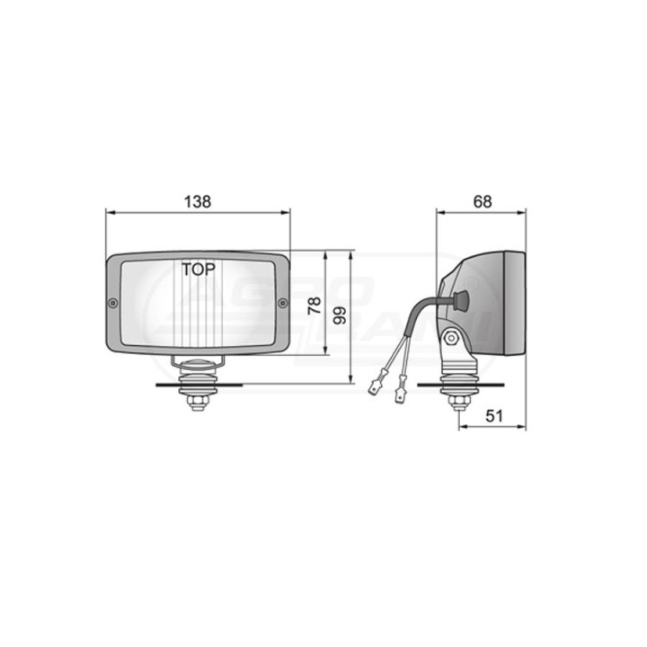 Halogenowa lampa robocza LPR6FF.46400 WESEM