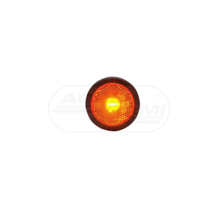 Lampa pozycyjna boczna, jednofunkcyjna, 12V-24V + przewody 20cm LgY-S 0,75mm2, diody 680, W79RR WAŚ