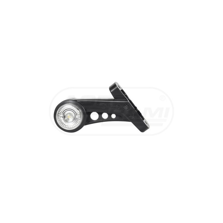Lampa zespolona obrysowa przednio-tylna i pozycyjna boczna prawa, 12V-24V + przewody 27cm LgY-S 0,75mm2, diody 581BCP, W77.4RF W
