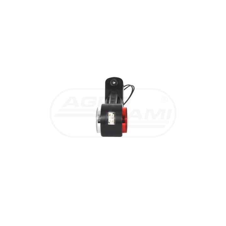 Lampa zespolona obrysowa przednio-tylna i pozycyjna boczna prawa, 12V-24V + przewody 27cm LgY-S 0,75mm2, diody 581BCP, W77.4RF W