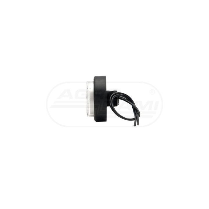 Lampa obrysowa przednia, jednofunkcyjna, 12V-24V + przewody 20cm LgY-S 0,75mm2, diody 678, W79RR WAŚ