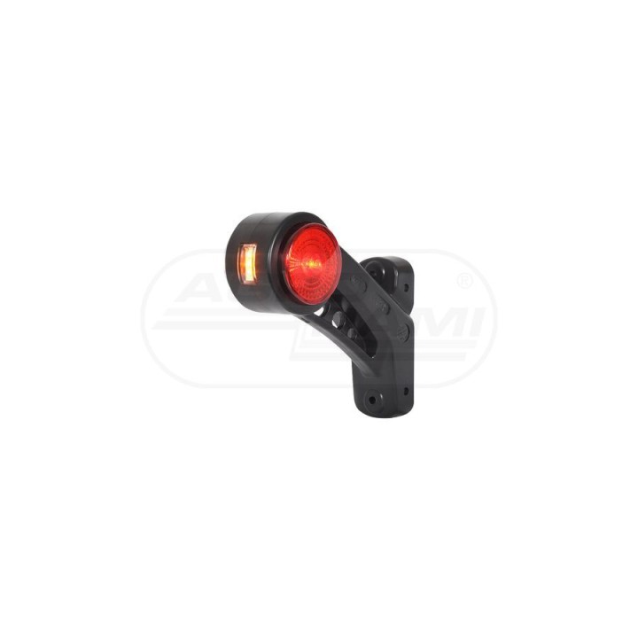 Lampa zespolona obrysowa przednio-tylna i pozycyjna boczna lewa, 12V-24V + przewody 27cm LgY-S 0,75mm2, diody 581BCL, W77.4RF WA