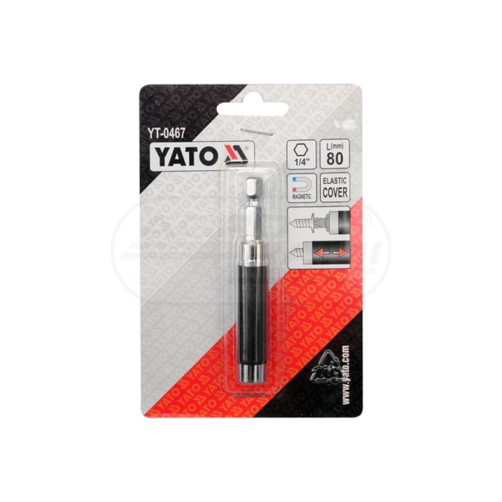 Uchwyt do końcówek magnetyczny z tuleją YATO 1/4"x80 mm YT0467