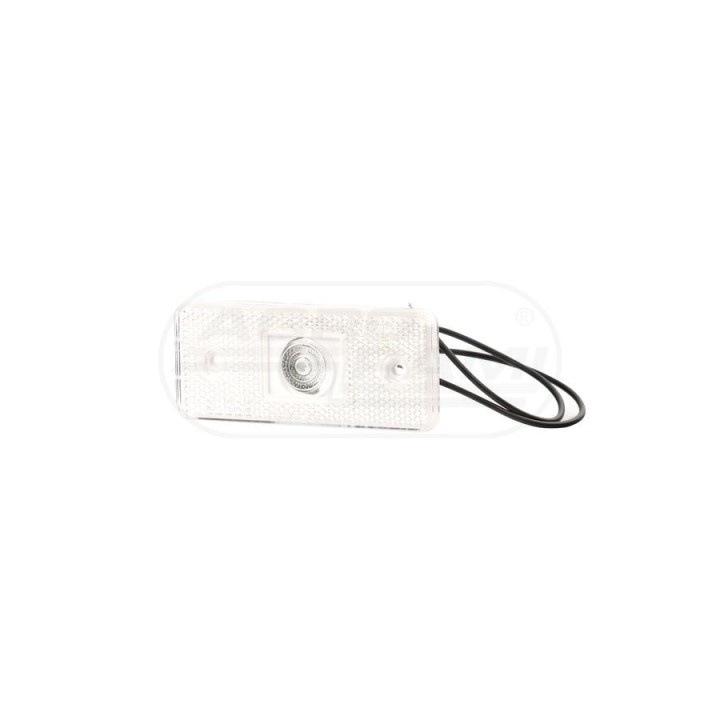 Lampa zespolona obrysowa przednia, 12V-24V + przewody 22cm LgY-S 0,75mm2, diody 105P, W17D WAŚ