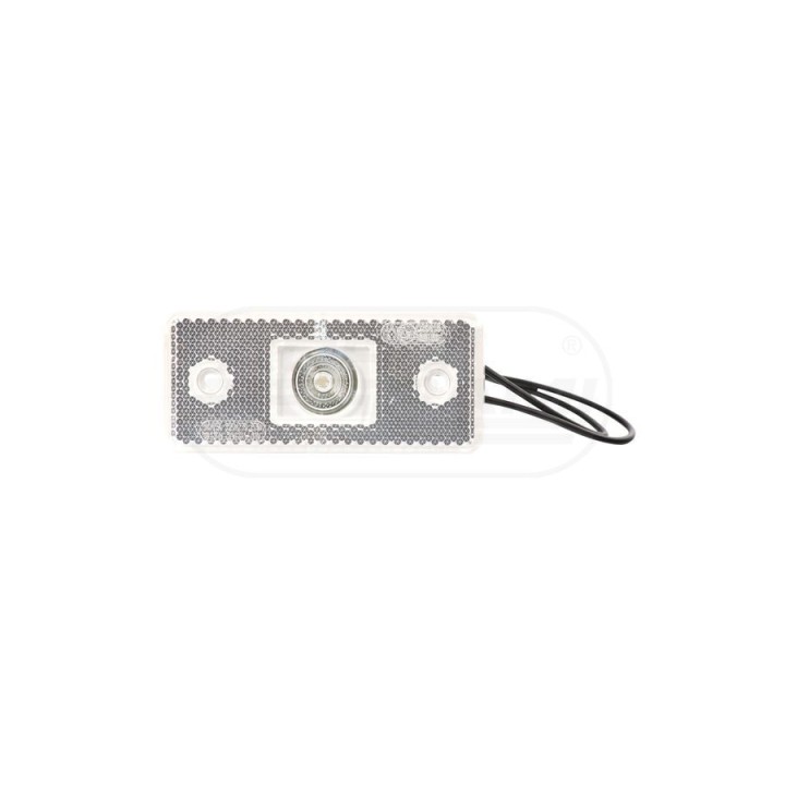 Lampa zespolona obrysowa przednia, 12V-24V + przewody 22cm LgY-S 0,75mm2, diody 105P, W17D WAŚ