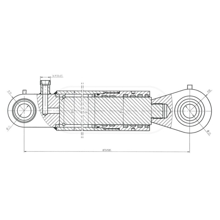 Cylinder TUR wzmacniany CN2F-16-50/630 Skrawmet