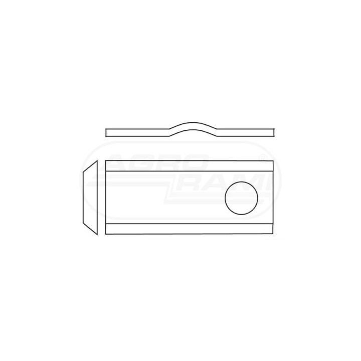 Nożyk kosiarki czeski wygięty R-3 105x48x3 Fi 21 mm - paczka 25 sztuk 5089040160 GERPOL