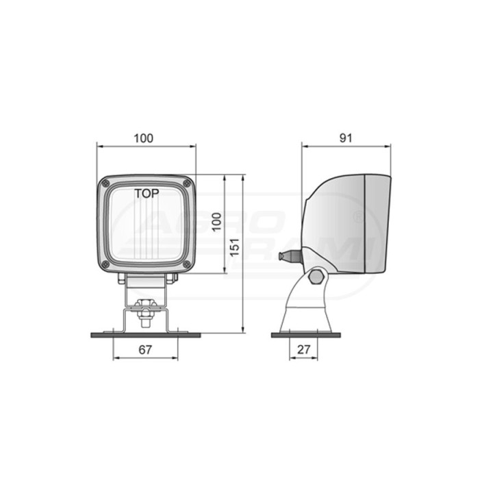 Lampa robocza z wbudowanym złączem AMP LKR5FF.46550 WESEM