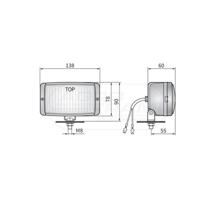 Reflektor halogenowy - biały HM1.07329 WESEM