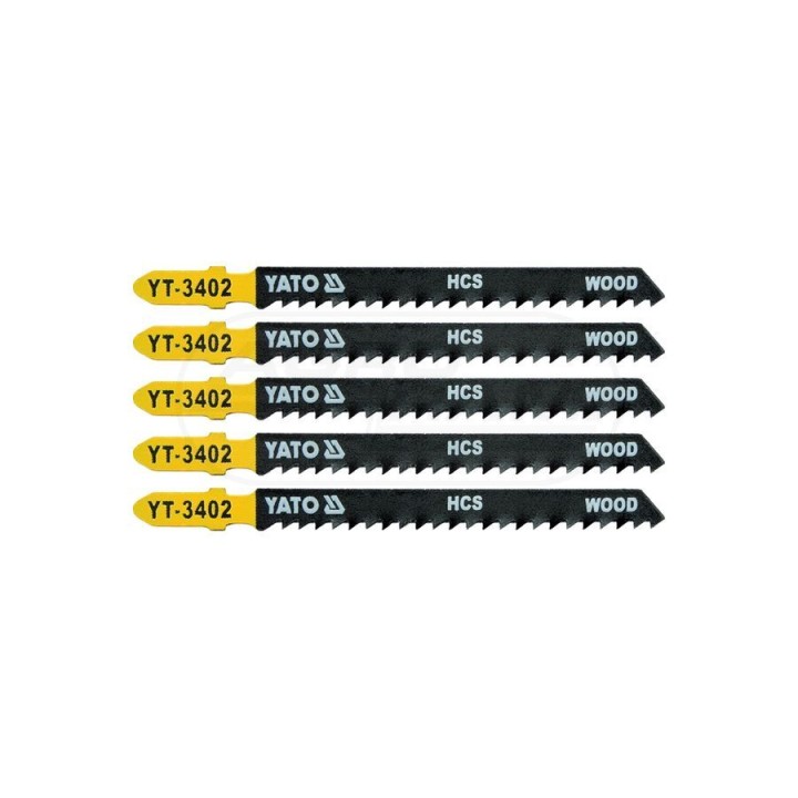 Brzeszczot do wyrzynarki typ T, 8 TPI do drewna YATO 5 elementowy YT3402