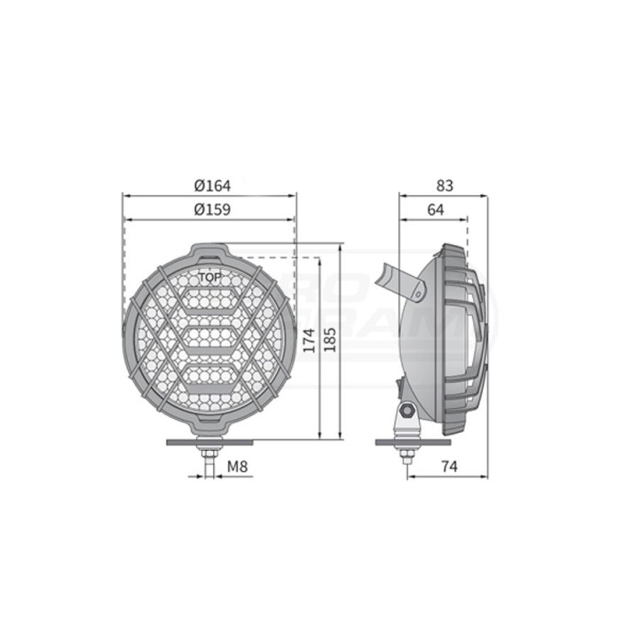 Lampa robocza okrągła LOR1.06223 WESEM