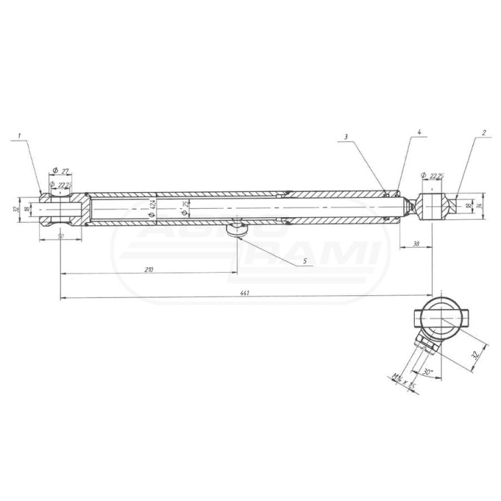 Cylinder CN-SO4-16-25/302 7007414M91 Hydrotor
