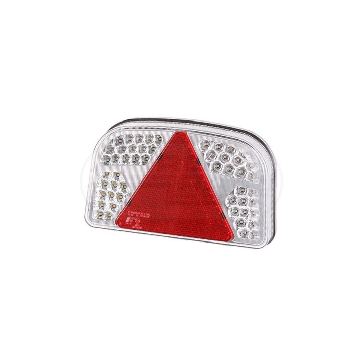 Lampa tylna LED biała z trójkątem L1813 LEWA