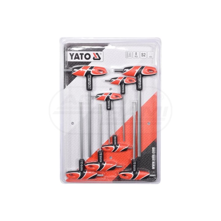 Zestaw kluczy trzpieniowych z rękojeścią HEX YATO 8 elementów YT-05583