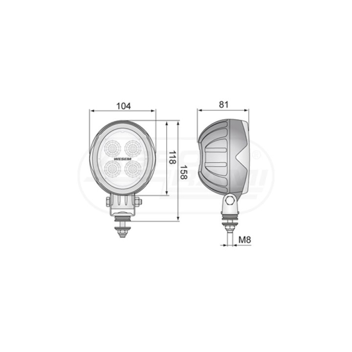 Lampa robocza LED WESEM 1500 lm CRV2A.49600 WESEM