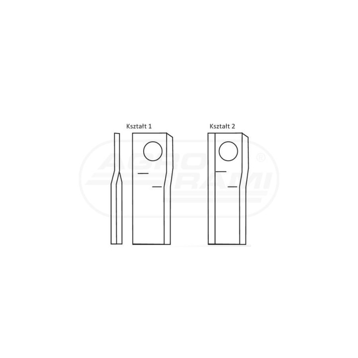 Nożyk prawy 96x50x4 Fi 19 mm - paczka 25 sztuk R-1466911 GERPOL